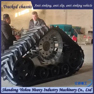 Retrofitting a Harvester With Triangular Track Wheels to Prevent Sinking in Mud thumbnail-1