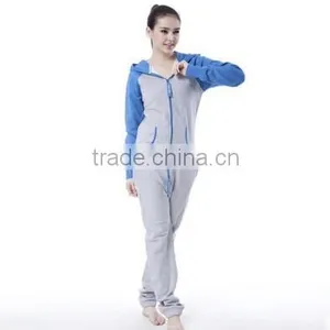 2015 OEM Summer Jumpsuits Color Matching Fleeces Ladies Conjoined Pajamas thumbnail-3