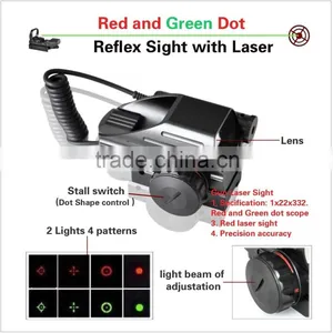 New Product Red and Green Dot Reflex Sight With Laser HDR33B thumbnail-2