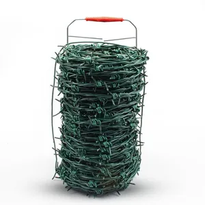 Galvanized 12.5 Gauge Single Strand Barbed Wire Fence Roll Pvc Coated Barbed Wire Fence thumbnail-3