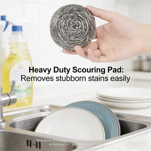 Multi-Purpose Stainless Steel Scourer Ball Kitchen Cleaner thumbnail-2