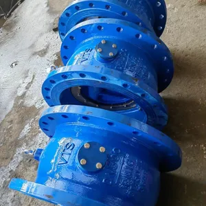 Ductile Iron PN16 Tilting Disc Check Valve DN450 With Counter Weight and Hydraulic Damper Slow-Closing Check Valve thumbnail-4