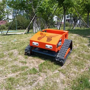 Hybrid Industrial Rubber Track 800Mm Rechargeable Battery Wheeled Remote Control Lawn Mower thumbnail-6