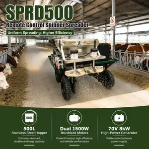 Remote Control Spinner Spreader 500L Agricultural Material Spreader for Manure Compost Granular Fertilizer thumbnail-1
