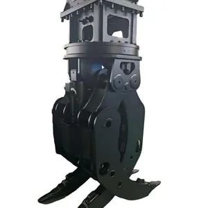 Factory Direct 20T Excavator Stone Grab OEM Custom Tine & Pin Size | 360° Hydraulic Rotary Grapple Supplier With Slew Bearing Drive, QC Certified thumbnail-3