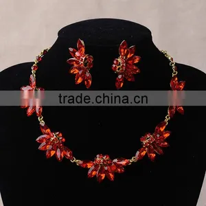 Beautiful High Quality Noble Diamond Necklace Earring Set thumbnail-4