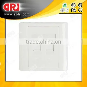 Dual Port Network Faceplate With Shutter 86*86 thumbnail-1