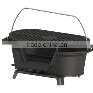 Portable Outdoor Cast Iron BBQ Grill thumbnail-1