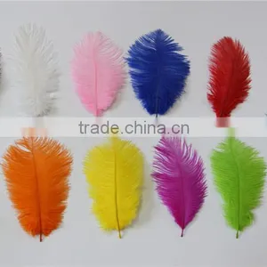 Natural Craft Ostrich Feather Fabric And Blue Decoration Ostrich Feather Coat thumbnail-1