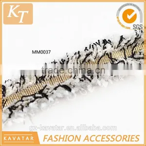 Latest Fashion Trend Golden Ribbon Band With Colorful Fringe thumbnail-1