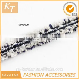 Fashion Garment Accessories Supplier Blending Color Cotton Ribbon thumbnail-1