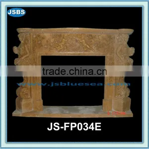 Carve Figure Statue Marble Fireplace thumbnail-1