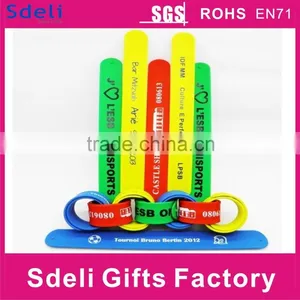 Cheap Custom Print Silicone Slap Wide Slap Bracelet thumbnail-3