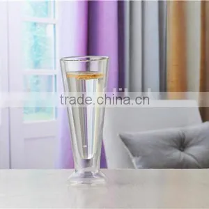 Wholesale Double Wall Glass Cup 400ml Handmade High Borosilicate Glassware thumbnail-1