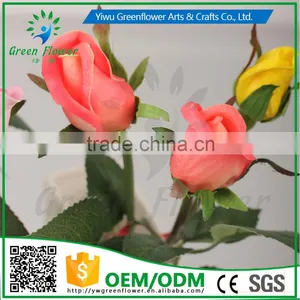 Greenflower 2016 Wholesale Handscrafts Real Touch Latex PU China Artificial Flowers Mini Rose for Wedding Decoration Occation thumbnail-5