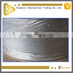 Competitive Price 1x19 8mm 10mm 12mm Galvanized 316 Stainless Steel Wire Cable thumbnail-1