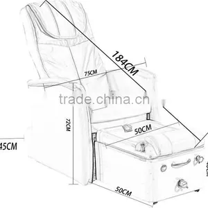 Shiatsu Massage Pedicure Foot Spa Red Salon Styling Chairs thumbnail-6