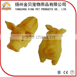 Best Selling Eco Friendly Soft Funny Squeaky Rubber Toy Pig for Dog thumbnail-1