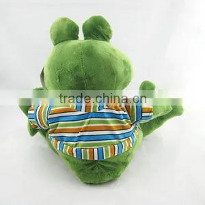 Custom High Quality Plush Frog Toy With T- Shirt Mingencustom Factory China thumbnail-2