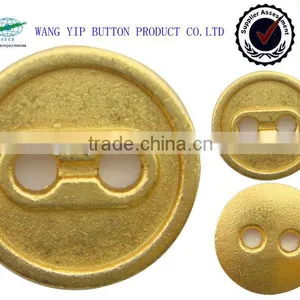 11mm New Style Fashion Men Gold 2 Hole Button thumbnail-1