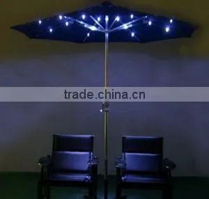 2015 Most Fashion Solar Patio Umbrella With 24 Led Lights With Remote Control Handle and USB Charger thumbnail-1