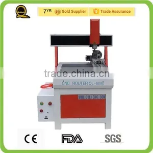 2015 Jinan High Quality T-slot Table 6090 Cheap Price Mini Ball Screw 3 Axis Cnc Carving Machine Router thumbnail-1