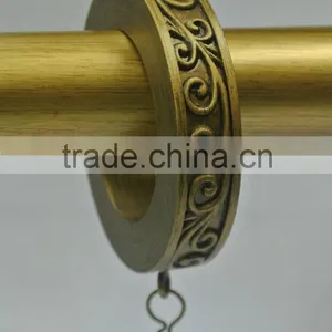 Decorative Design Drapery Rings With Clips, High Quality 1-1/4" & 1-1/2" Curtain Rod Rings thumbnail-4