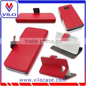 High Quality Wallet Leather Smart Flip Case for Samsung Galaxy S6 thumbnail-1