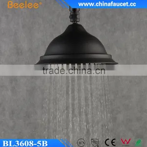 Bathroom Black Round Sucker Shape Waterfall Wall Mounted Overhead Shower thumbnail-4