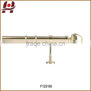 F125161 Metal Iron Aluminium Stainless Steel Brass Plated Plain Twisted Extensible Telescopic Window Curtain Poles Rods Pipes thumbnail-1