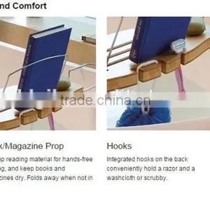 Multifunctional Natural Bamboo Bathtub Caddy With Soap Tray thumbnail-5