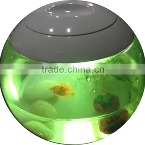 Smart Nano Glass Aquarium Fish Tank , Led Round Fish Tank thumbnail-3