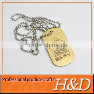 Antique Brass Metal Luggage Tag With Logo thumbnail-1