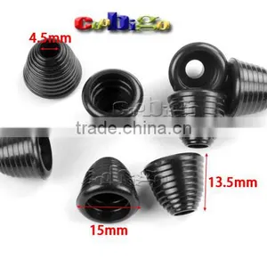 11/64"(4.5mm) Bell Stopper Plastic Cord Ends With Spiral Texture For Sportwear Rope Paracord #FLS163-B thumbnail-1
