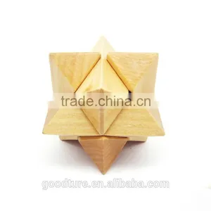 2015 Hot Sale Wooden IQ Intelligent Puzzle Magic Puzzle Kongming Lock Brain Teaser Model Number GAD1078 thumbnail-6