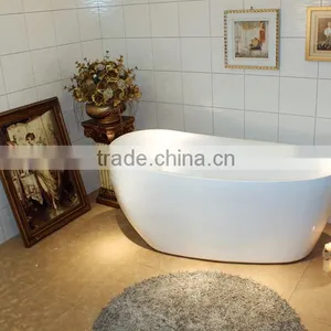Q168 One Piece Bathtub Free Standing Bathtubs Popular Oval Seamless Acrylic Bathtub thumbnail-1