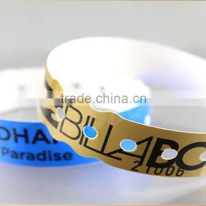 Water Proof Vinyl Tab Removable Wristbands With Custom Printing thumbnail-3