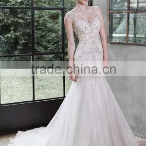 Guangzhou Factory Real Sample Latest China Custom Made Wedding Dress thumbnail-5