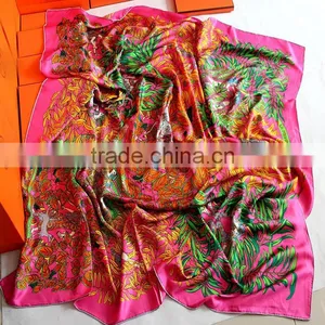 100% Silk Scarf With Golden Color for Women thumbnail-4