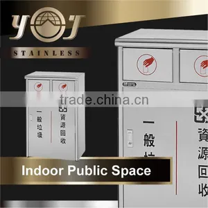Stainless Steel Advertising Trash Bin Luxury Barrel Trash Can thumbnail-2