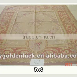 5x8 Classic Handweave French Aubusson Rugs thumbnail-1