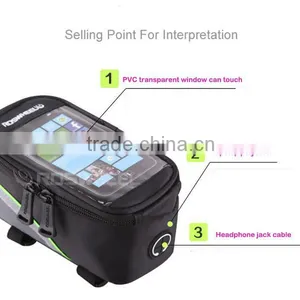 Factory Wholesale Package Outdoor Cycling Waterproof Bike Bag With Mobile Phone Screen Touch Large Size 5.5-inch thumbnail-4