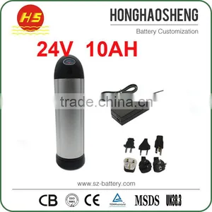 High Quality Water Bottle Ebike Battery 24v 10Ah Li-Ion Battery Pack Electric Bicycle Batteries thumbnail-1