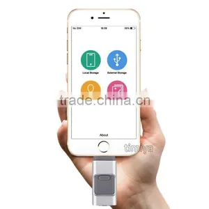 3 in 1 OTG USB Flash Drive 8 Pin/mirco USB Connector for IOS,for Mac, Android, Smartphones, PC (Silver-8GB) thumbnail-3