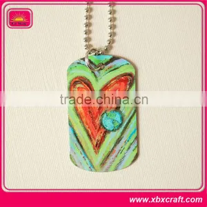 Decorative Resin Dog Tag Necklace thumbnail-3