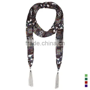 Top Sale Funny Tetris Printing Scarf, Crumpled Scarf thumbnail-1