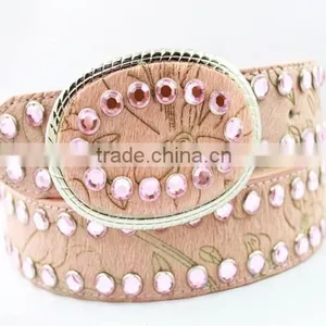 Pink Rhinestone Belts Sale in Western Stores Online thumbnail-1