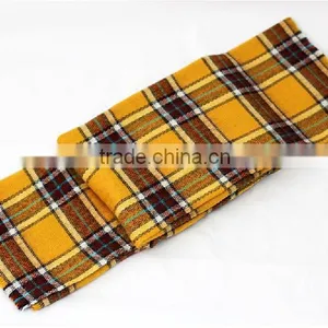 2015 Fashion Wholesale Yellow Plaid Cashmere Winter Scarf thumbnail-1