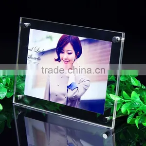 2015 New Product Custom Acrylic Frameless Picture Frame With Screw for Sale thumbnail-1