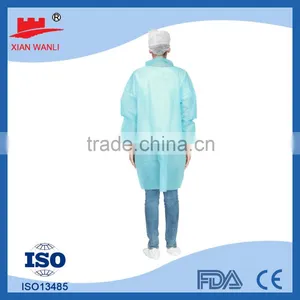 Medical Disposable Cool Lab Coats Cheap Nonwoven Top Green Antistatic Lab Coats thumbnail-4